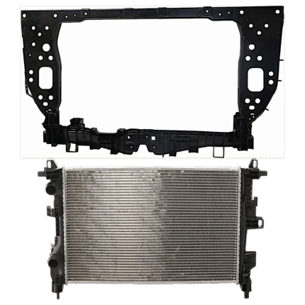 Replacement 2-Piece Kit Radiator, 4 Cyl, 2.4L Eng., Plastic Tank