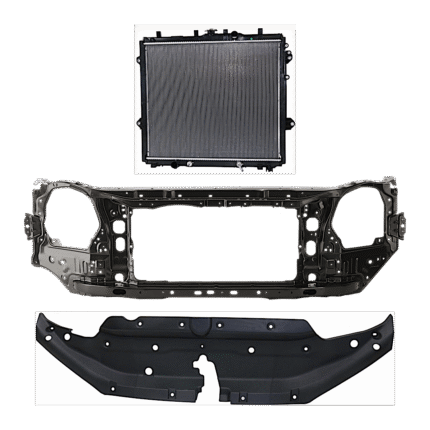 Replacement 3-Piece Kit Radiator, 6 Cyl 4.0L, includes (1) Radiator, (1) Radiator Support, and (1) Radiator Support Cover