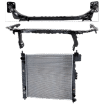 Replacement 3-Piece Kit Radiator, 4 Cyl 2.5L, includes (2) Radiator Support and (1) Radiator