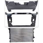 Replacement 3-Piece Kit Radiator, 4 Cyl 2.4L, includes (1) Radiator, (1) Radiator Support, and (1) Radiator Support Cover