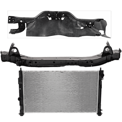 Replacement 3-Piece Kit Radiator, 4 Cyl 2.4L, includes (2) Radiator Support and (1) Radiator