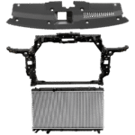 Replacement 3-Piece Kit Radiator, North America Built Vehicle, 4 Cyl 1.5L, includes (1) Radiator, (1) Radiator Support, and (1) Radiator Support Cover