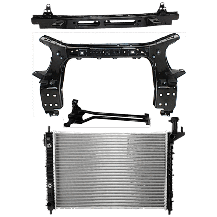 Replacement 4-Piece Kit Radiator, For Models With Standard Duty Cooling, 6 Cyl 3.6L, includes (3) Radiator Support and (1) Radiator