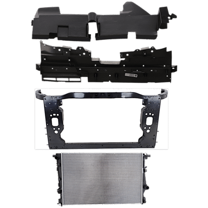 Replacement 4-Piece Kit Radiator, For Models With Dual Fan Assembly, 4 Cyl 2.4L, includes (3) Radiator Support and (1) Radiator