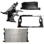 Replacement 4-Piece Kit Radiator, 4 Cyl 2.4L, includes (2) Radiator Support, (1) Radiator and (1) Radiator Support Cover