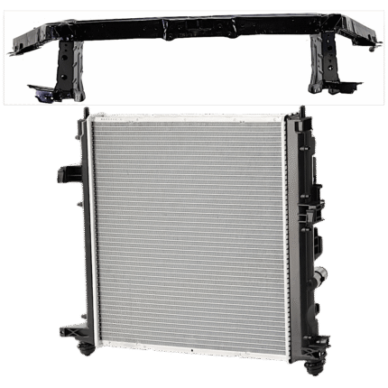 Replacement 2-Piece Kit Radiator, 4 Cyl 2.0L, includes (1) Radiator and (1) Radiator Support