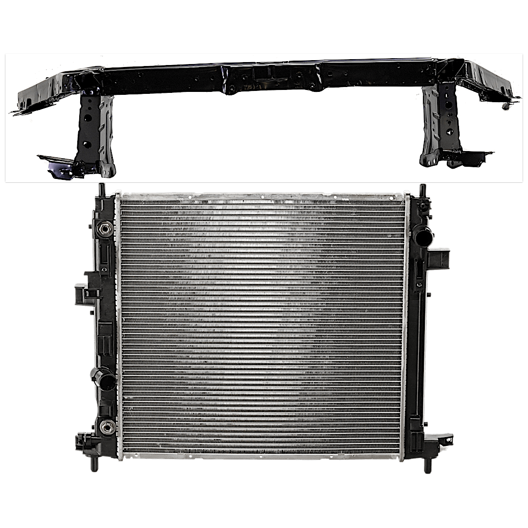 kit-011725-32_1.png Replacement 2-Piece Kit Radiator, 4 Cyl 2.0L, includes (1) Radiator and (1) Radiator Support - Image 1