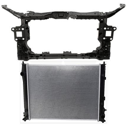 Replacement 2-Piece Kit Radiator, 4 Cyl, 2.0L Eng., Plastic Tank