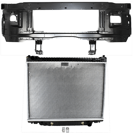 Replacement 2-Piece Kit Radiator, 6 Cyl 4.2L, includes (1) Radiator and (1) Radiator Support