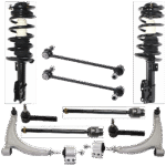TrueDrive 10-Piece Kit Front, Driver and Passenger Side, Lower Control Arm Kit, Includes (2) Control Arm, (2) Loaded Strut, (2) Sway Bar Link, and (4) Tie Rod End