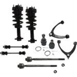 TrueDrive 10-Piece Kit Front, Driver and Passenger Side, Upper Control Arms with Ball Joints, Loaded Struts, Sway Bar Links, and Tie Rod Ends, Crew Cab Pickup/Extended Cab Pickup