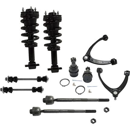 TrueDrive 10-Piece Kit Front, Driver and Passenger Side, Upper Control Arms with Ball Joints, Loaded Struts, Sway Bar Links, and Tie Rod Ends, Crew Cab Pickup/Extended Cab Pickup
