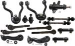 TrueDrive 15-Piece Kit Front, Driver and Passenger Side, Upper Control Arm, 4WD, includes Ball Joints, Idler Arm, Idler Arm Bracket, Pitman Arm, Sway Bar Links, Tie Rod Adjusting Sleeves, and Tie Rod Ends