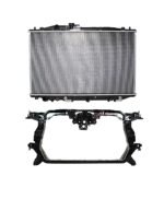 Replacement 2-Piece Kit Radiator, 3.2L Engine, Aluminum Core, Plastic Tank, Includes (1) Radiator and (1) Radiator Support