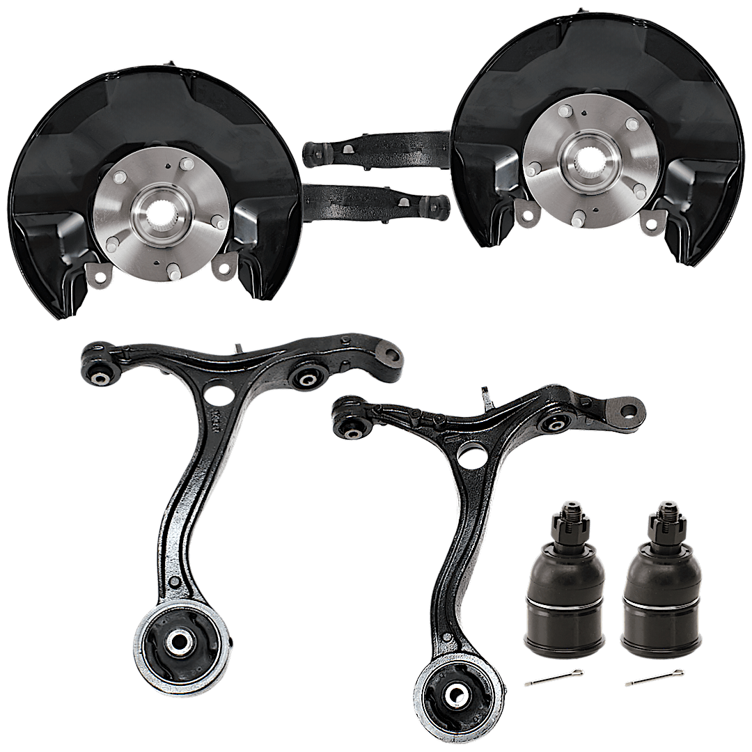 kit-012925-c21_1.png Replacement 6-Piece Kit Front, Driver and Passenger Side Knuckle, Includes (2) Ball Joint, (2) Control Arm, and (2) Knuckle - Image 1