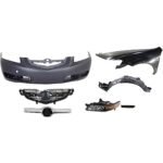 Replacement 7-Piece Kit Driver Side HID/Xenon Headlight, Without bulb(s), Includes (1) Bumper Cover, (1) Fender, (1) Grille Assembly, (1) Grille Trim, (1) Headlight, (1) Side Marker and (1) Fender Liner