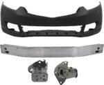 Replacement 4-Piece Kit, Front Primed Bumper Cover, Includes (2) Bumper Bracket, (1) Bumper Cover, and (1) Bumper Reinforcement