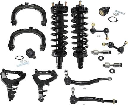 TrueDrive 14-Piece Kit Front, Driver and Passenger Side, Upper and Lower Control Arm with Ball Joints, Loaded Struts, Sway Bar Links, and Tie Rod Ends, with 16mm Tie Rod Thread
