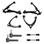 TrueDrive 8-Piece Kit Front, Driver and Passenger Side, Upper and Lower Control Arm with Sway Bar Links and Tie Rod Ends
