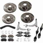 TrueDrive 11-Piece Front and Rear, Driver and Passenger Side Control Arm Kit with Axle Assemblies, Brake Discs, Brake Pad Sets, and Control Arm, Automatic Transmission