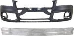 Replacement 2-Piece Kit, Front Primed Bumper Cover, For Models Without S-Line Package, For Models With Adaptive Cruise Control and Parking Aid Sensor, Includes (1) Bumper Cover and (1) Bumper Reinforcement