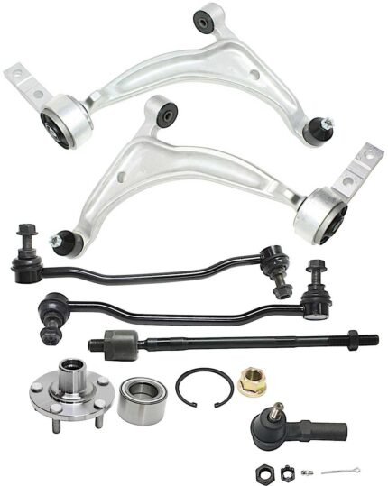 TrueDrive 10-Piece Kit Front, Driver and Passenger Side, Lower Control Arm, Includes nut(s), includes Sway Bar Links, Tie Rod Ends, and Wheel Hubs
