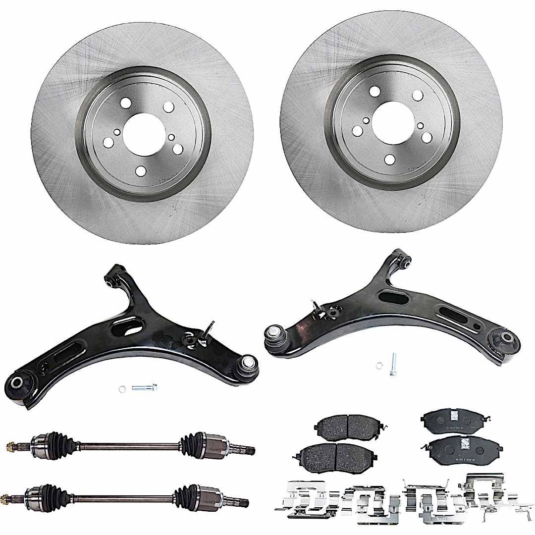 kit-022222-019_1.jpg TrueDrive 8-Piece Kit Front, Driver and Passenger Side Axle Assemblies, AWD, includes Brake Discs, Brake Pad Sets, and Control Arms - Image 1