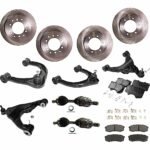 TrueDrive 12-Piece Kit Front, Driver and Passenger Side, Upper and Lower Control Arm with Axle Assemblys, Brake Discs, and Brake Pad Sets, 6 Lugs, 12.56 in.Disc Diameter, 4WD