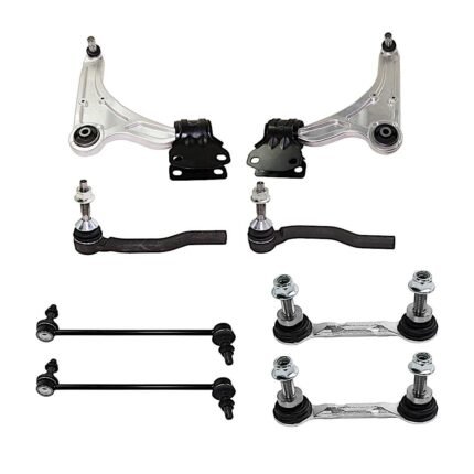 TrueDrive 8-Piece Kit Front, Driver and Passenger Side, Lower Control Arm, With ball joint(s), Non-Greasable, Sway Bar Link - Front - Non-Greasable; Rear - Greasable, includes Sway Bar Links and Tie Rod Ends