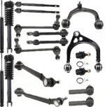 TrueDrive 18-Piece Kit Front, Driver and Passenger Side, Upper and Lower, Forward and Rearward Control Arm Kit, Sedan, RWD, Non-Adjustable, Without Police Pkg and Perf Suspension, Standard Design