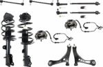 TrueDrive 12-Piece Kit Front, Driver and Passenger Side, Lower Control Arms with Loaded Struts, Sway Bar Links, Tie Rod Ends, and Wheel Hubs