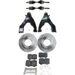 TrueDrive 8-Piece Kit Front, Driver and Passenger Side Axle Assemblies, 4WD, includes Brake Discs, Brake Pad Sets, and Control Arms