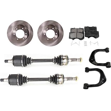 TrueDrive 8-Piece Kit Front Axle Assembly, 4WD, includes Brake Discs, Brake Pad Sets, and Control Arms