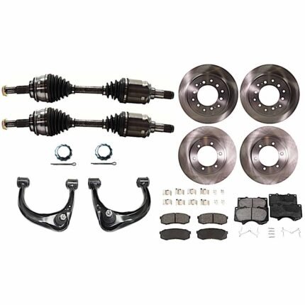TrueDrive 12-Piece Kit Front Axle Assembly, 4WD, includes Brake Discs, Brake Pad Sets, and Control Arms, 4WD