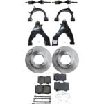 TrueDrive 10-Piece Kit Front, Driver and Passenger Side Axle Assemblies, 4WD, includes Brake Discs, Brake Pad Sets, and Control Arms