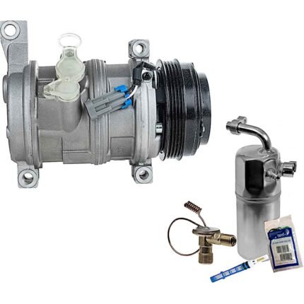 DriveMotive 2-Piece Kit A/C Compressor Kit, includes A/C Compressor and A/C Service Kit, Two Bolts to mount the Hoses