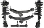 TrueDrive 6-Piece Kit Front, Driver and Passenger Side Control Arm with Shock Absorber and Strut Assembly and Tie Rod Ends