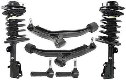 TrueDrive 6-Piece Kit Front, Driver and Passenger Side Control Arm with Shock Absorber and Strut Assembly and Tie Rod Ends