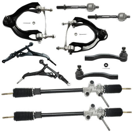 TrueDrive 10-Piece Kit Driver and Passenger Side Suspension Includes Control Arms,  Steering Racks, and Tie Rod Ends