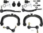 TrueDrive 12-Piece Kit Front, Driver and Passenger Side, Upper Control Arm Kit, Includes (4) Ball Joint, (2) Control Arm, (2) Sway Bar Link, and (4) Tie Rod End