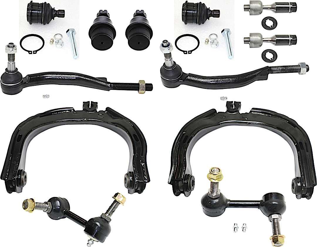 kit-032118-01_1.jpg TrueDrive 12-Piece Kit Front, Driver and Passenger Side, Upper Control Arm Kit, Includes (4) Ball Joint, (2) Control Arm, (2) Sway Bar Link, and (4) Tie Rod End - Image 1