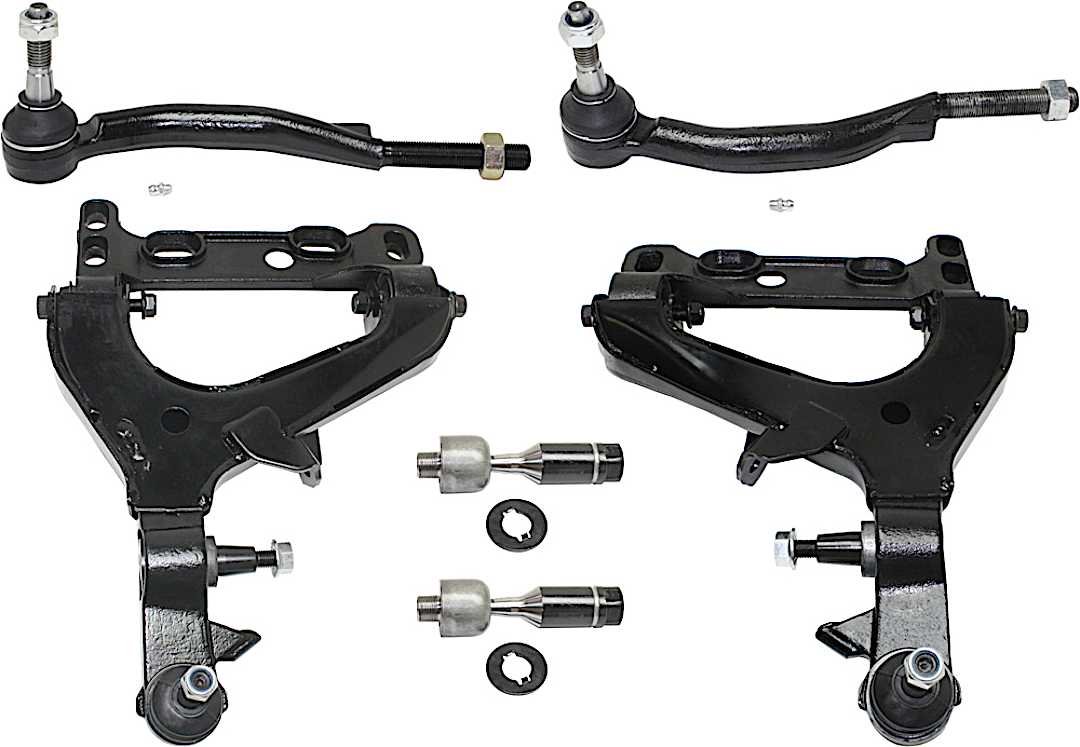 kit-032118-03_1.jpg TrueDrive 6-Piece Kit Front, Driver and Passenger Side, Lower Control Arm Kit, Includes (2) Control Arm and (4) Tie Rod End - Image 1