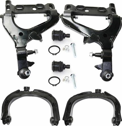 TrueDrive 6-Piece Kit Front, Driver and Passenger Side, Upper and Lower Control Arm Kit, Includes (2) Ball Joint and (4) Control Arm