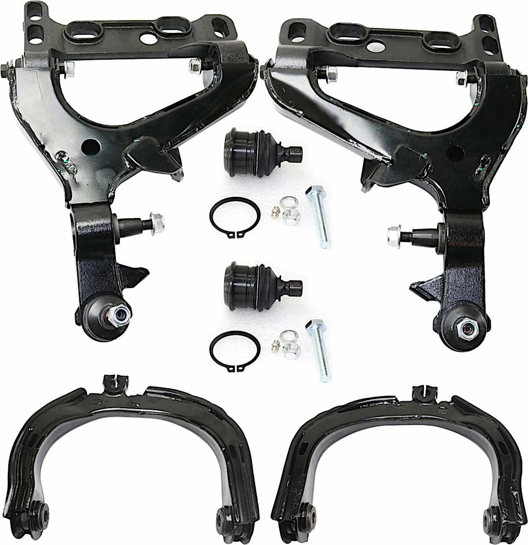 kit-032118-06_1.jpg TrueDrive 6-Piece Kit Front, Driver and Passenger Side, Upper and Lower Control Arm Kit, Includes (2) Ball Joint and (4) Control Arm - Image 1