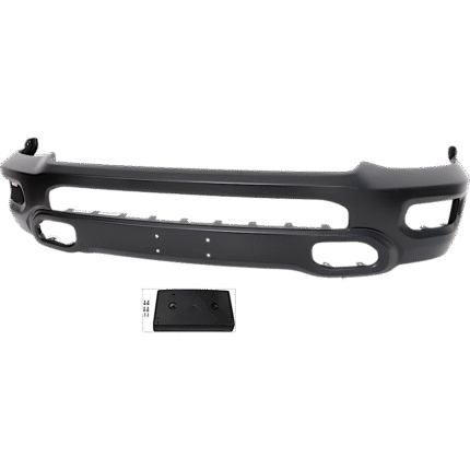 JC Whitney 2-Piece Kit Front Bumper Primed, (1) Bumper and (1) License Plate Bracket