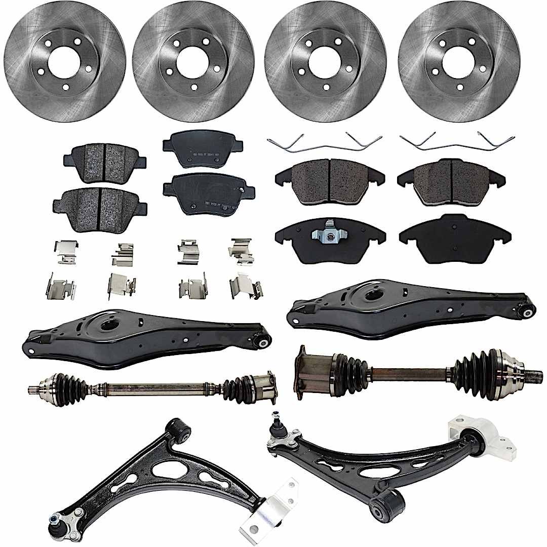 kit-032822-172_1.jpg TrueDrive 14-Piece Kit Front Axle Assembly, Automatic Dual Transmission, For Models With 288mm Front Disc, 272mm Rear Disc, Includes (2) Axle Assembly, (4) Brake Disc, (2) Brake Pad Set, and (4) Control Arm - Image 1