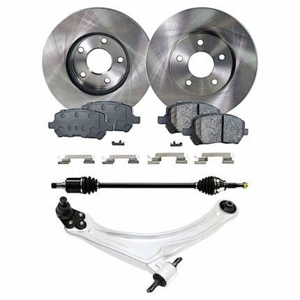 TrueDrive 6-Piece Kit Front, Passenger Side, Lower Control Arm, Front Wheel Drive, Manual Transmission, 5 Lug Wheels, For Models With FE3 Suspension, includes Axle Assembly, Brake Discs, and Brake Pad Set