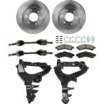 TrueDrive 7-Piece Kit Front, Driver and Passenger Side, Lower Control Arm with Axle Assemblies, Brake Discs, and Brake Pad Set, All Wheel Drive/Four Wheel Drive