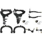 TrueDrive 10-Piece Kit Front, Driver and Passenger Side, Upper and Lower Control Arm with Ball Joints, Sway Bar Links, and Tie Rod Ends, with 16mm Tie Rod Thread