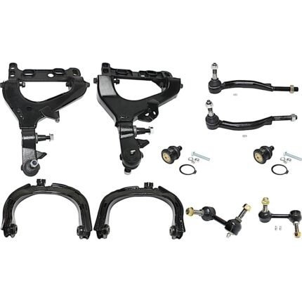 TrueDrive 10-Piece Kit Front, Driver and Passenger Side, Upper and Lower Control Arm with Ball Joints, Sway Bar Links, and Tie Rod Ends, with 16mm Tie Rod Thread